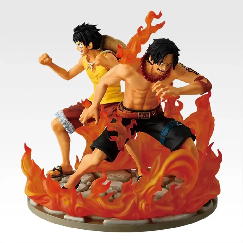 ONE PIECE DRAMATIC MEMORIES FIGURA ACE & MONKEY D. LUFFY ICHIBAN KUJI LAST ONE